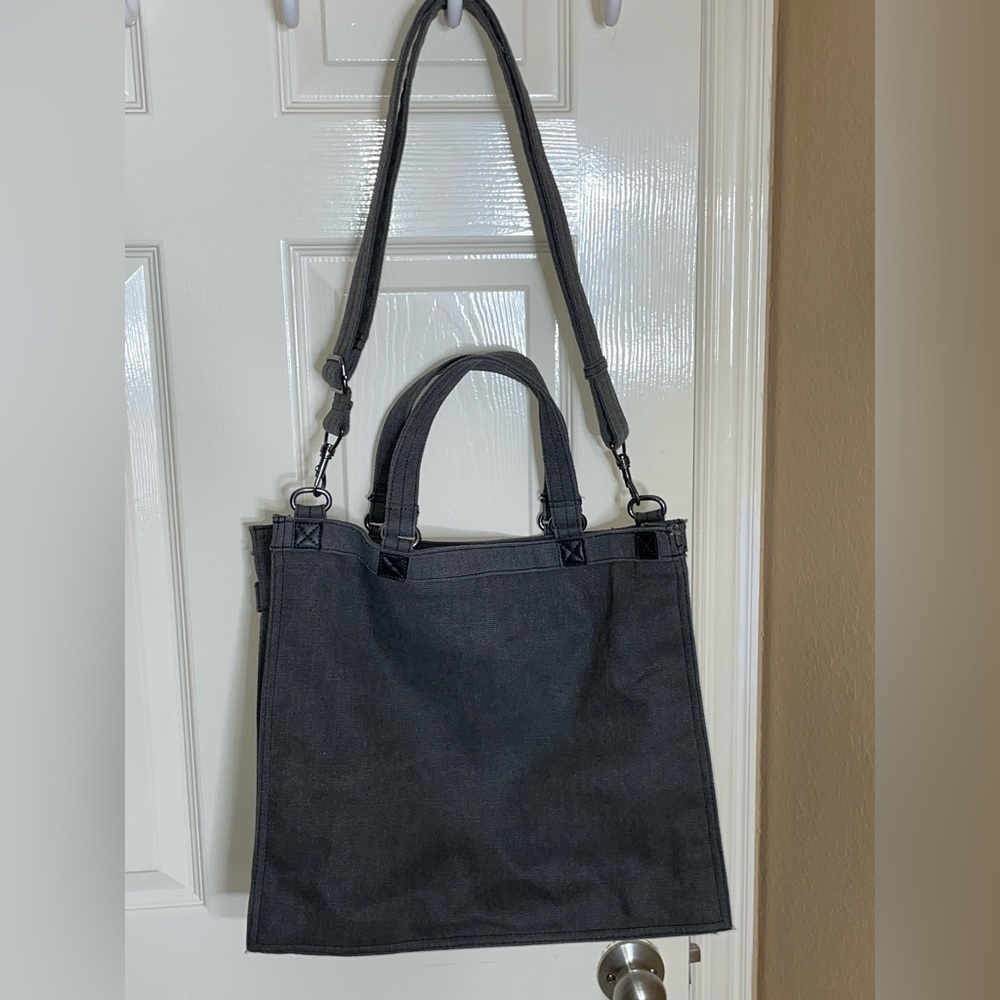 ROCK REVIVAL Gray Canvas Messenger Bag, Crossbody, Shoulder Tote13x16 - Picture 7 of 8